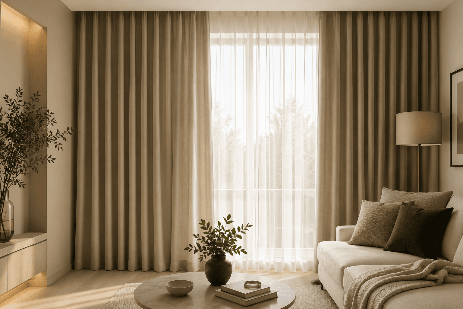 Bedroom curtains for privacy and light reduction in Melbourne