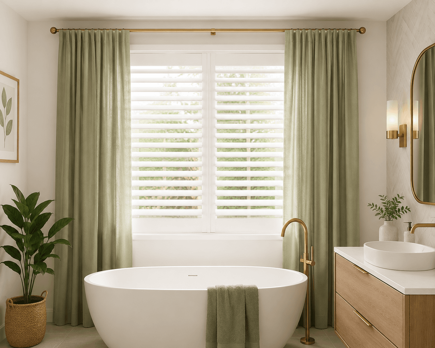 Bathroom shutters selected for a Melbourne wet area