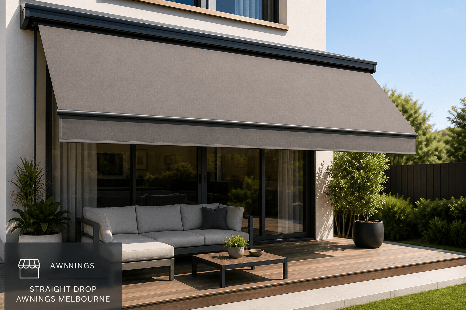 Outdoor awning or privacy screen for a Melbourne patio